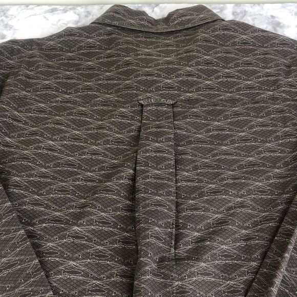 Woolrich Brown Vison Fish Fishing Rods Long Sleeve Button Down Shirt - Size XL - Picture 15 of 15